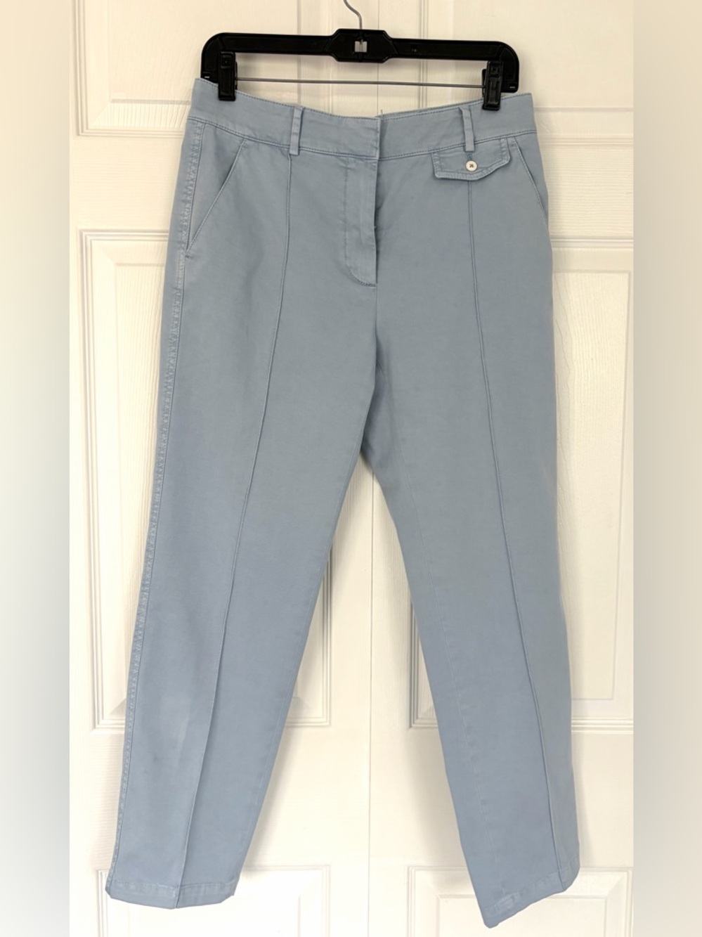 Tonet Made in Italy Women’s Trousers Pants
Gray Blue Cotton Straight Leg Sz 8